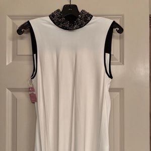 Brand New—-Max Volmary sheath with beaded collar